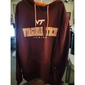 Virginia Tech Hokies Maroon Red Pullover Hoodie Colosseum Athletic Mens XL A102